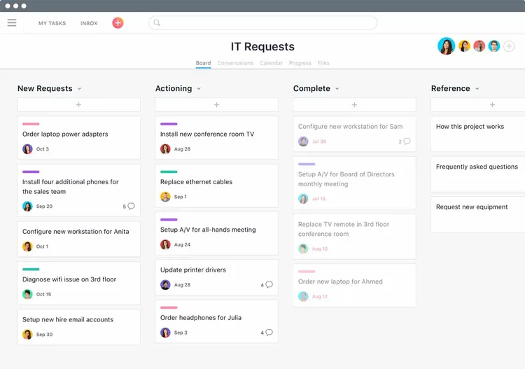 Project collaboration tool Asana