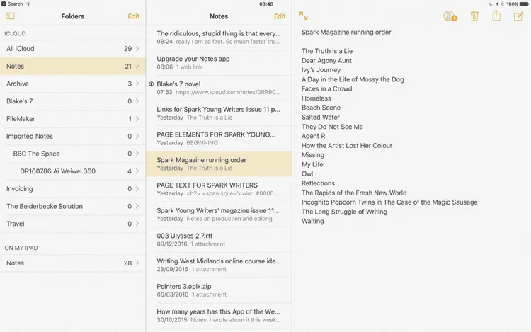OneNote alternative Apple Notes