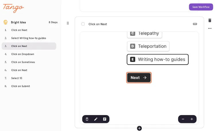 Process documentation software Tango