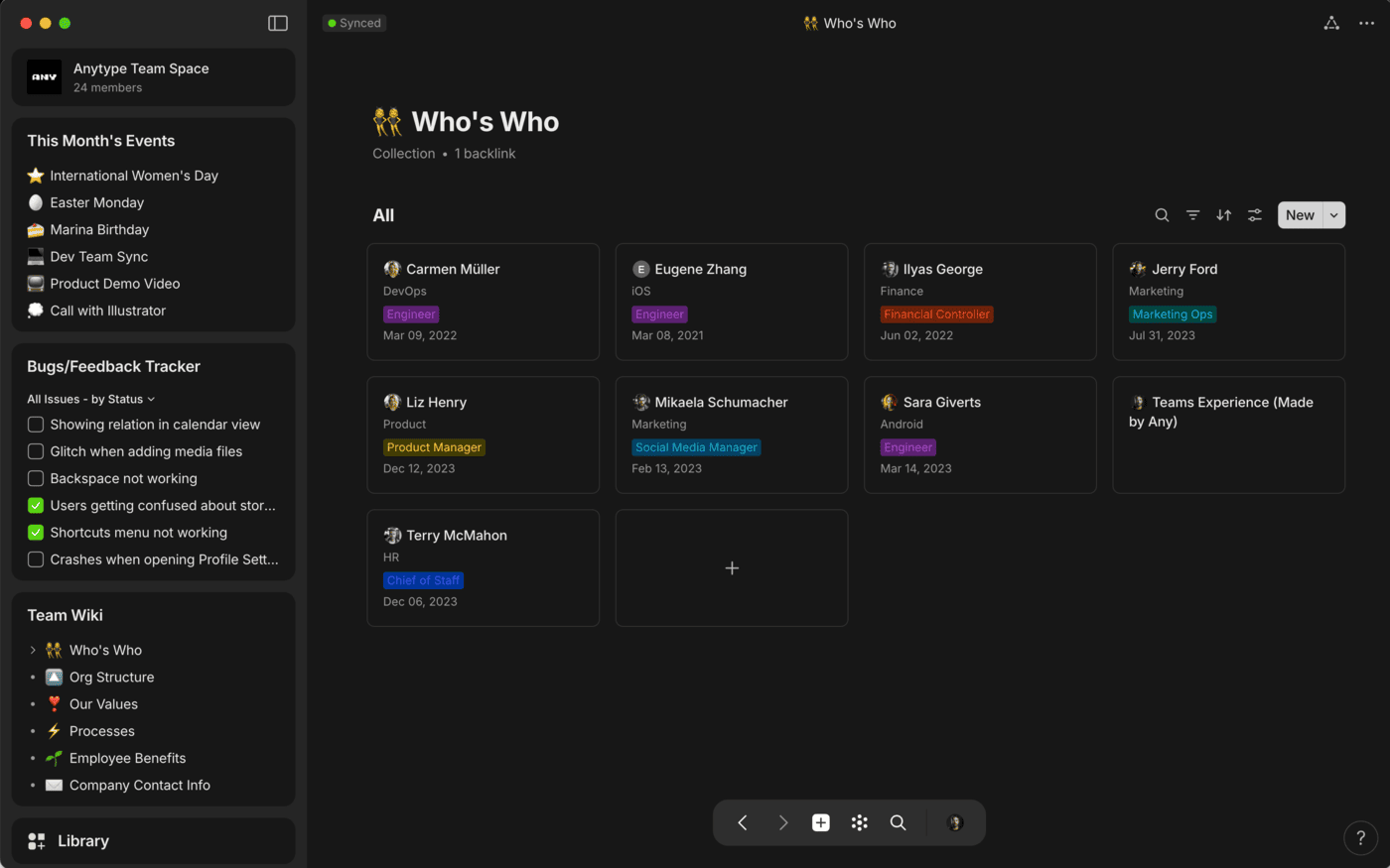 Notion alternative Anytype