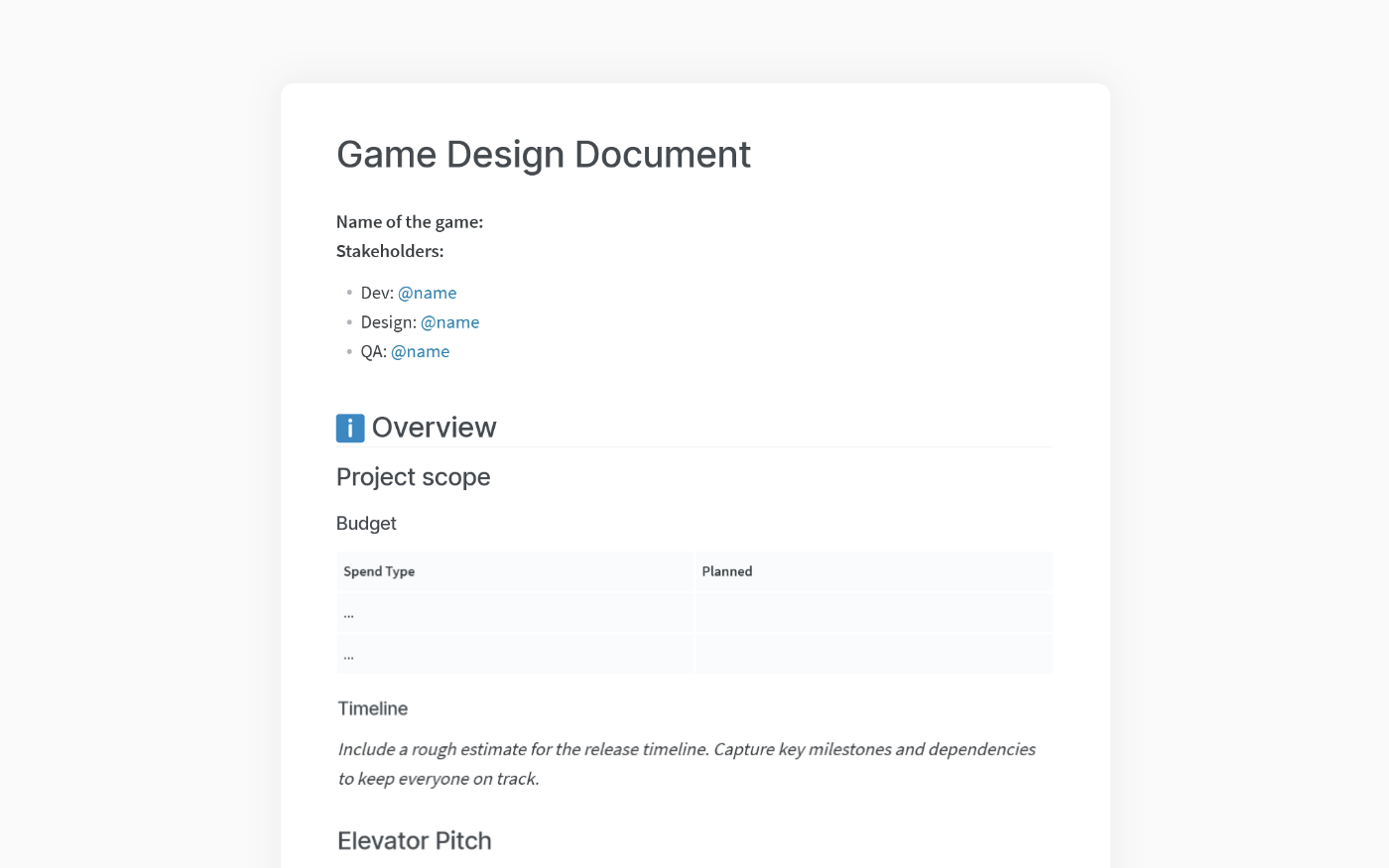 Game Design Document Template Reddit : Extra Extra Reddit All About It