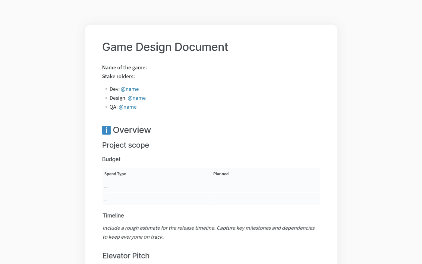  How To Write A Game Design Document GDD 