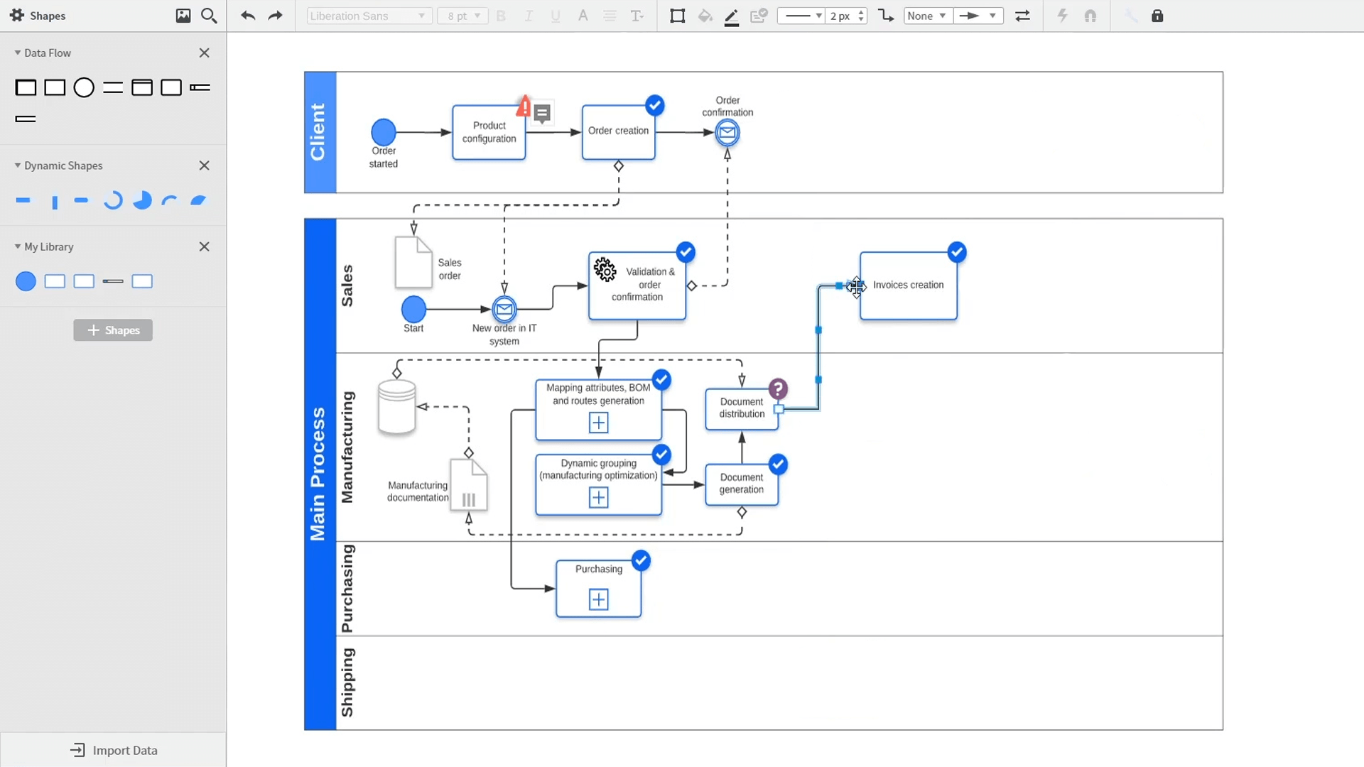 Process documentation tool for process mapping