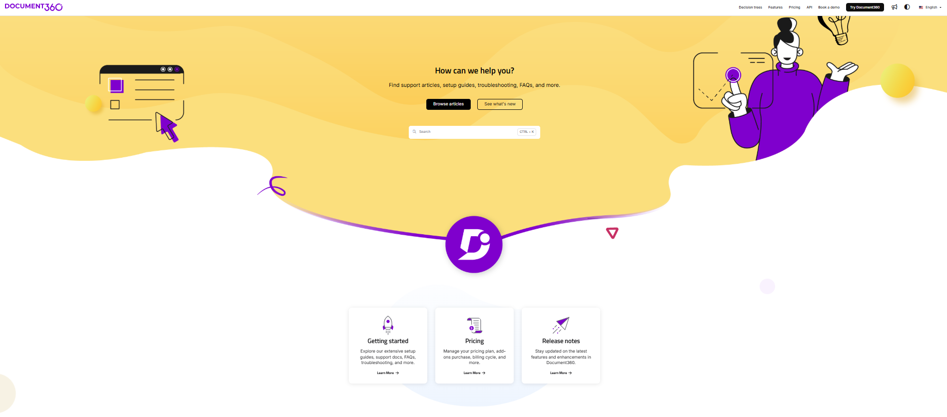 Internal knowledge base software Document360