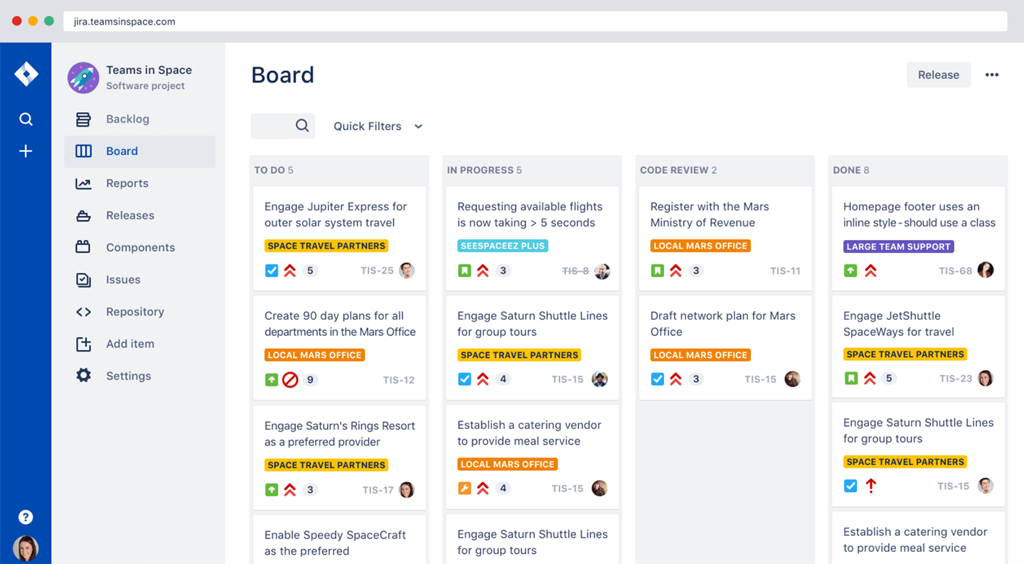 Issue tracking software Jira