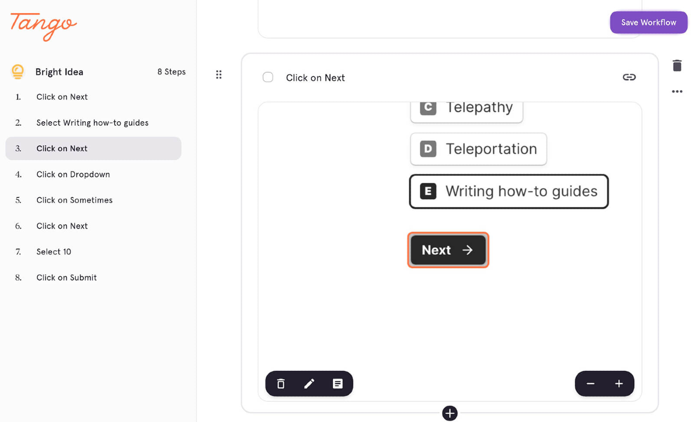 Process documentation software Tango